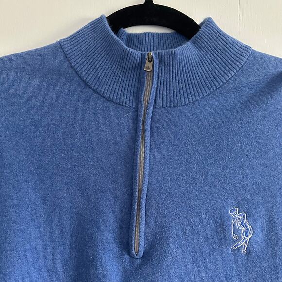 Peter Millar Crown Sport Quarter-Zip Sweater Vest – Blue – Men’s XL – EUC - Picture 4 of 9